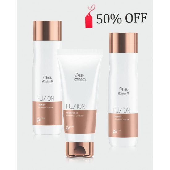 Wella Bundle Offer 50% OFF second bottle of shampoo- Professionals Fusion Intense Repair Shampoo X 2 + Conditioner